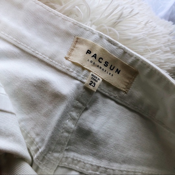 Pacsun White Denim Skirt with Floral Accents - Picture 3 of 4